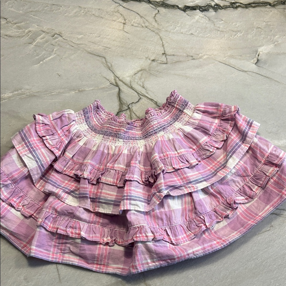 LoveShackFancy girls ruffle skirt.